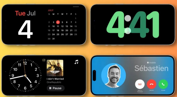 雷波苹果手机维修分享iOS17横屏充电待机显示有什么好处 