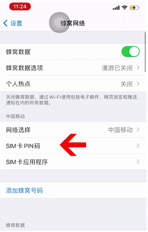 雷波苹果14维修网分享如何给iPhone14的SIM卡设置密码 